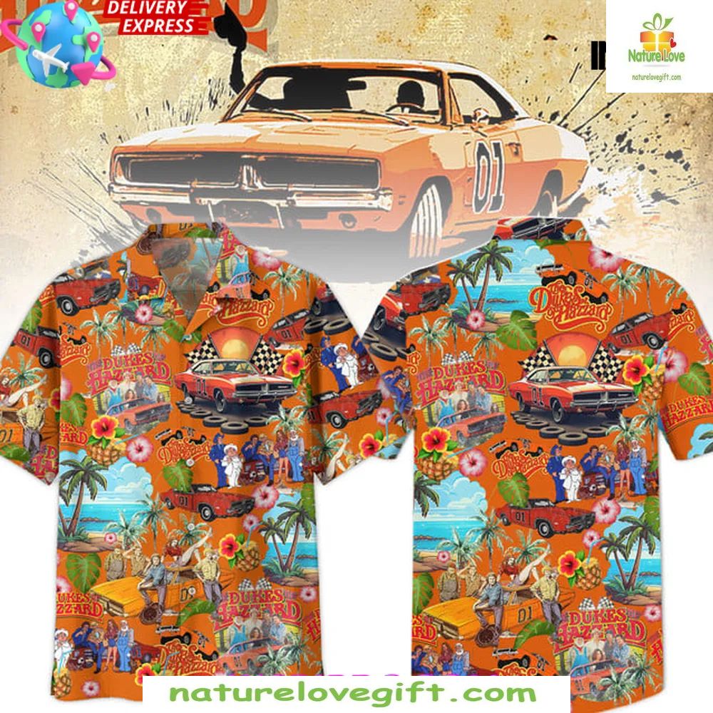 The Dukes of Hazzard Vintage Tropical Hawaiian Shirt
