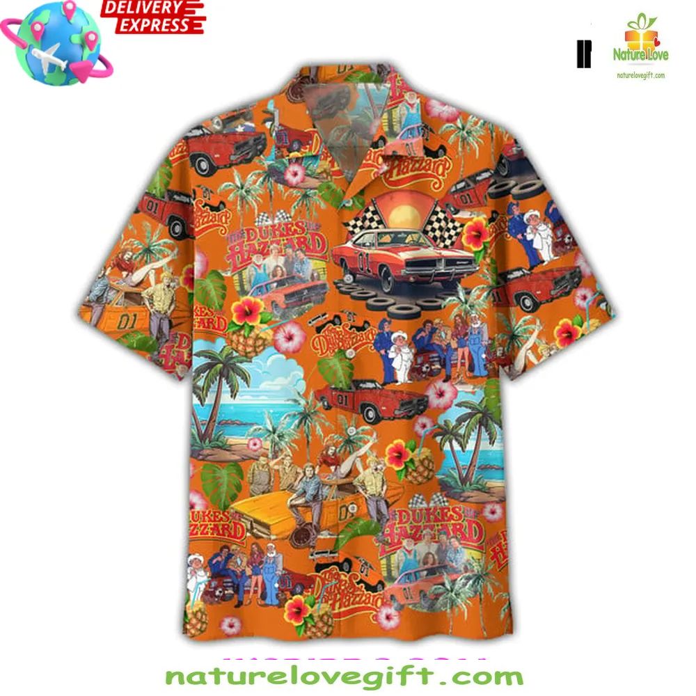 The Dukes of Hazzard Vintage Tropical Hawaiian Shirt