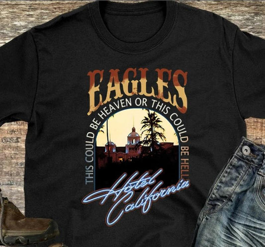 The Eagles Hotel California Tour Rock Band T Shirt