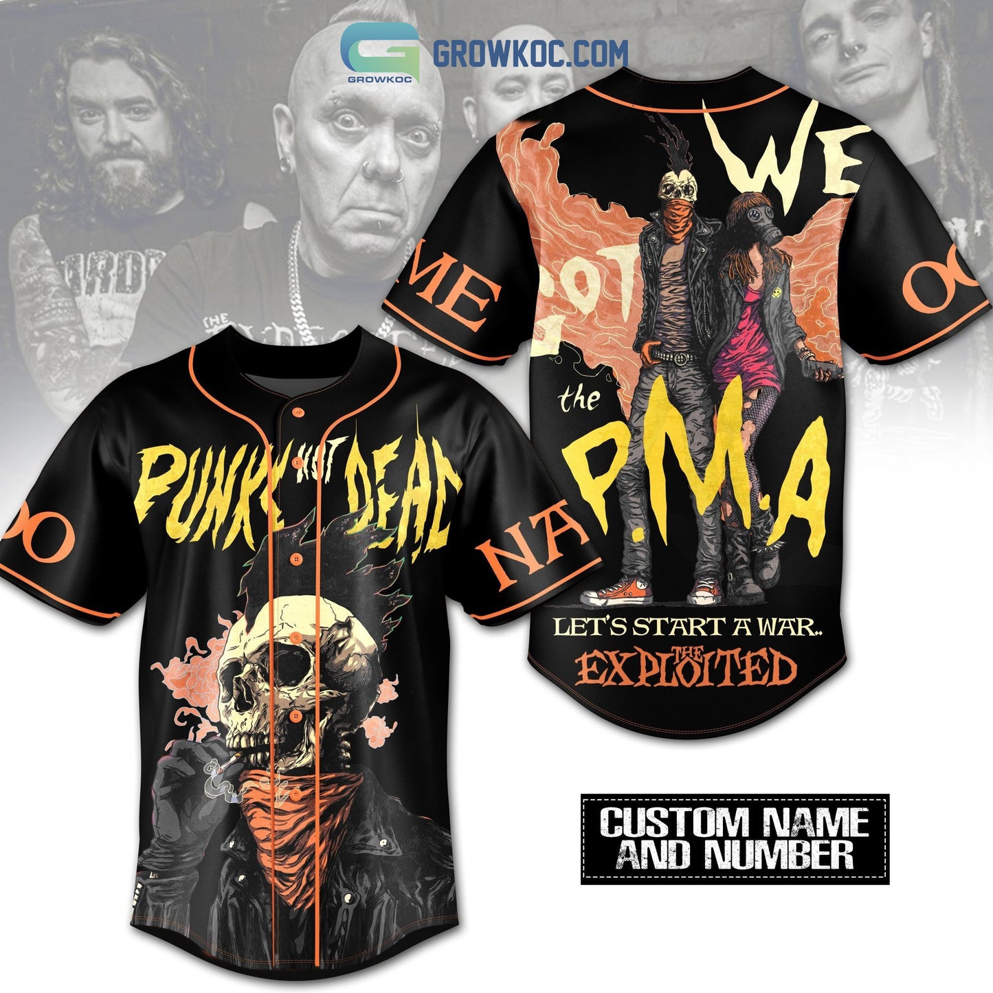 The Exploited Punks Not Dead Personalized Baseball Jersey