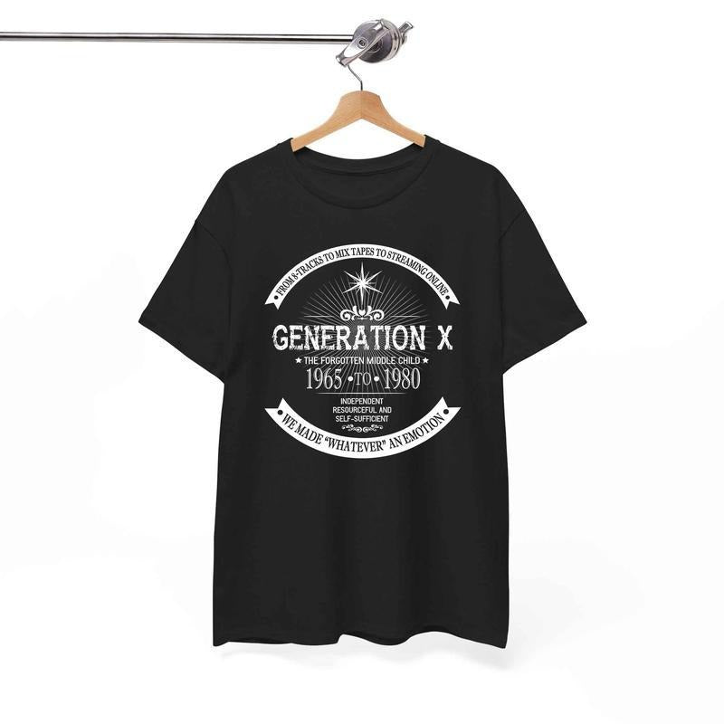 The Forgotten Middle Child | Gen X Generation X 60s 70s 80s T-Shirt Hoodie, Sweatshirt | InkThreadWorks.com