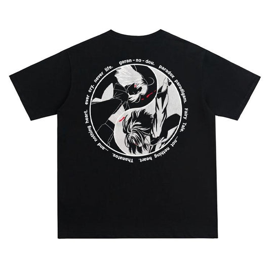The Garden of Sinners "Shiki Ryougi" Vintage Oversized Tee Anime T-shirt 100% Cotton Original Design Men's Top for Fans DTG Printing Streetwear Casual Menswear Tshirt Tropical Round Neck