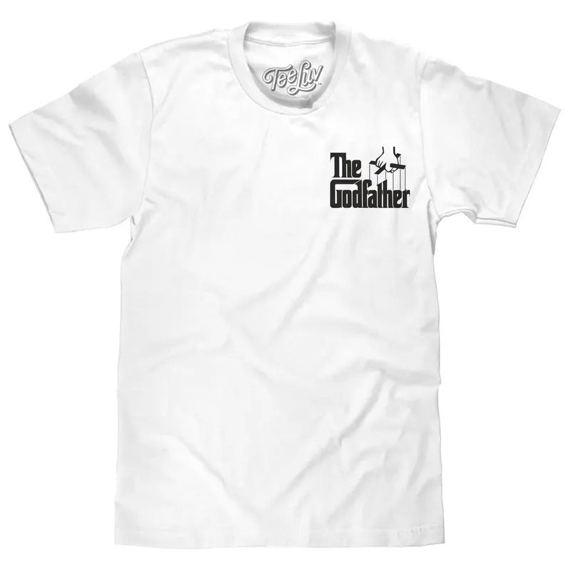 The Godfather Front and Back Print T-Shirt - White Hoodie, Sweatshirt | InkThreadWorks.com