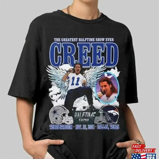 The Greatest Halftime Show Creed Shirt, 2025 Concert Merch, Music Fan Graphic Tee, Retro Sweatshirt, Fan Gift Apparel, Vintage Style T-Shirt