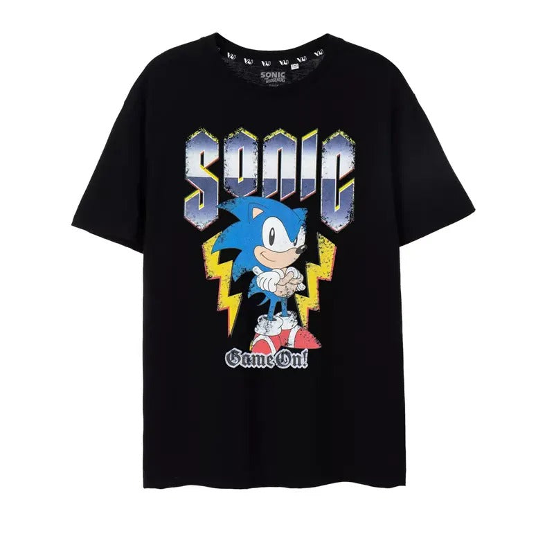 The Hedgehog Black Game On Short Sleeved T-Shirt Mens - Graphic Tee Tops, Fashion Cotton, For Men, For Women