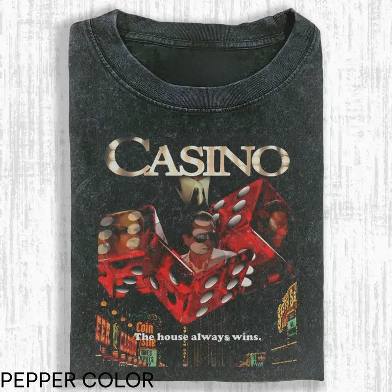 The House Always Wins Tshirt, Casino Movie Tshirt, Funny Movie Graphic Tee - Movie Lover Gifts - Parody Movie Shirt, Gift