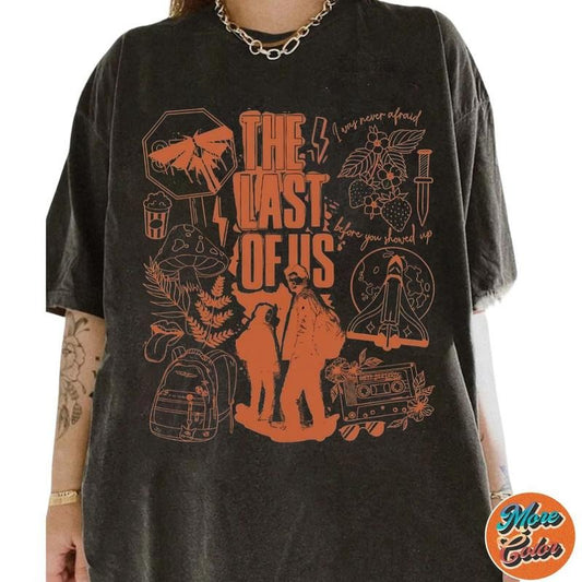 The Last Of Us Movie Doodle Art Shirt, Cotton Unisex T-Shirt, Crew Neck, Size S- 4XL, Menswear Top, Womenswear Top Underwear Streetwear