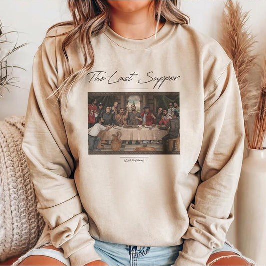The Last Supper rapper Graphic Tee Vintage Design House Music rapper Shirt Jesus on CDJ's Comfy Colors Oversized Look Cool Retro Graphic Tee