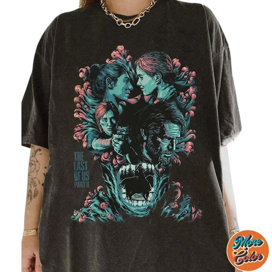 The Last of Us Part II Art Movie Shirt, Cotton Unisex T-Shirt, Crew Neck, Size S- 4XL, Menswear Top, Womenswear Top Underwear Streetwear