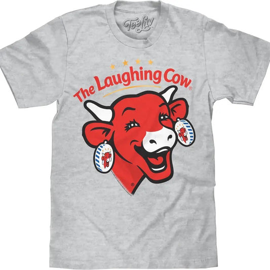 The Laughing Cow Cheese Logo T-Shirt - Athletic Gray Heather Hoodie, Sweatshirt | InkThreadWorks.com