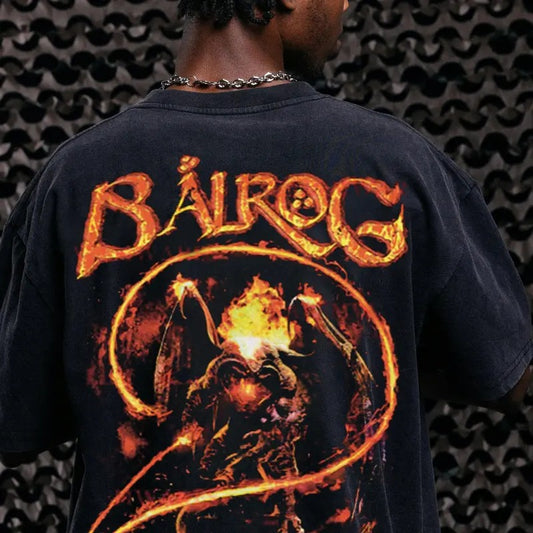 The Lord Of The Rings Barlog Vintage T-Shirt Sweatshirt Trending Movie Shirt Menswear Womenswear Streetwear Movie Fans Graphic Casual Crewneck Cotton