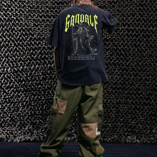 The Lord Of The Rings Gandalf The Great Witch Vintage T-Shirt Trending Movie Shirt Menswear Womenswear Streetwear Movie Fans Graphic Casual Top Fitted