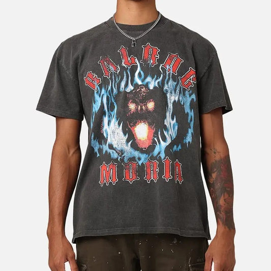 The Lord Of The Rings LOTR Balrog Vintage T-Shirt Trending Movie T shirt Vintage 90s T-shirt gift for Movie fans gift for him gift for her unisex T-shirt Urbanwear Shirt Fabric Menswear Casual Top Tshirt Streetwear Cotton Crewneck Round Neck