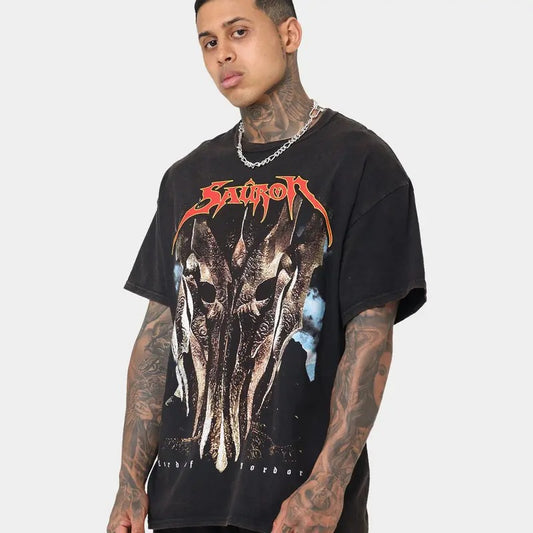 The Lord Of The Rings Sauron Vintage T-Shirt Trending Movie T shirt Vintage 90s T-shirt gift for Movie fans gift for him gift for her unisex T-shirt Urbanwear Shirt Fabric Menswear Casual Top Tshirt Streetwear Cotton Crewneck Round Neck