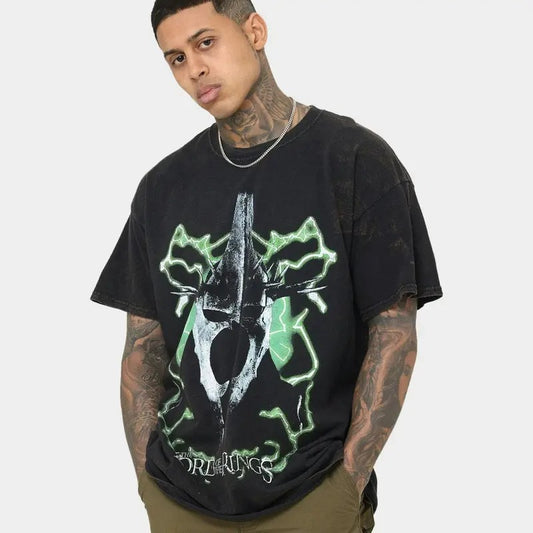 The Lord Of The Rings Witch King Vintage T-Shirt Trending Movie Shirt Menswear Streetwear Movie Fans Graphic Casual Clothing Crewneck X-Mas Present