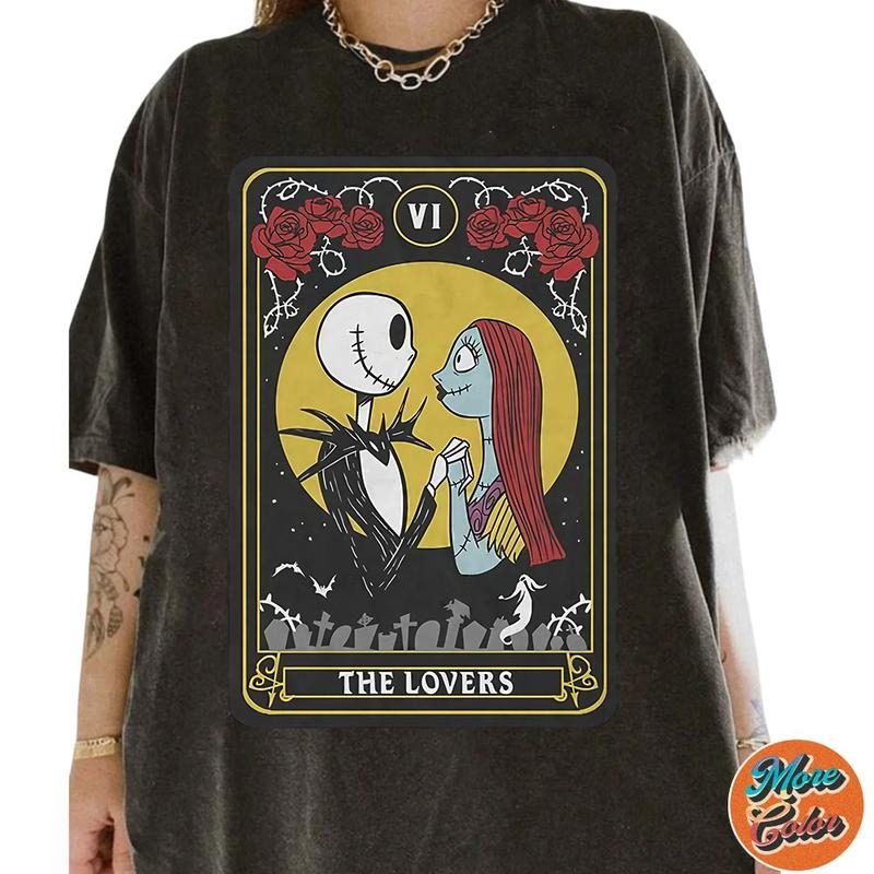 The Lovers Nightmare Before Christmas Shirts, Cotton Unisex T-shirt, Crew Neck, Size S- 3XL, Menswear Top, Womenswear Top...