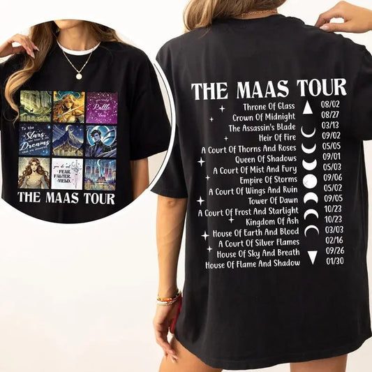 The Maas Tour shirt, Sarah J. Maas Shirts, ACOTAR shirt, Crescent City T-Shirt, Gifts for booklover, SJM Fan, Night Court Tees, Bookish gift