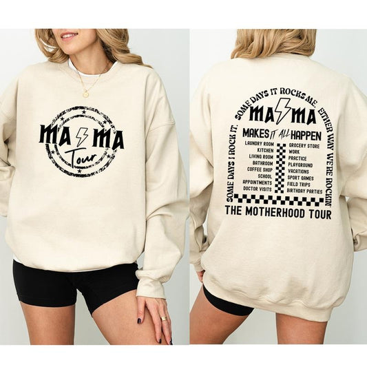 The Mama Tour Two-side Shirt Sweatshirt Hoodie, Gift for Mom, Motherhood Sweatshirt , Some Days I Rock It,Mama Rock Tour Shirt, Either Way Were Rockin Sweatshirt