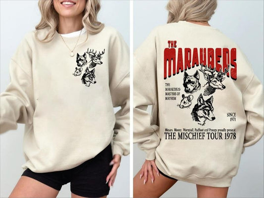 The Marauders Shirt UNISEX Sweatshirt, 70s Wizards Marauders World Tour Universal Vacation Pottery T Shirt Aesthetic ATYD T Subtle HP Shirts, The Mischief Tour 1978 Shirt
