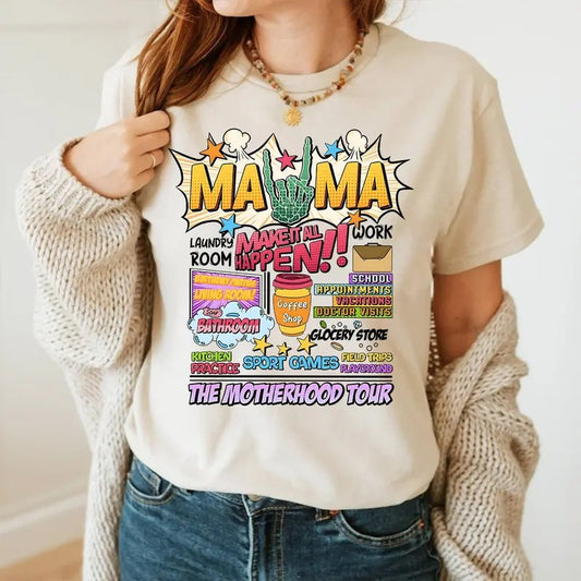 The Motherhood Tour Shirt, Some Days I Rock It Shirt, Some Days It Rocks Me Shirt, Mama Lighting Bold Shirt, Mom Shirt