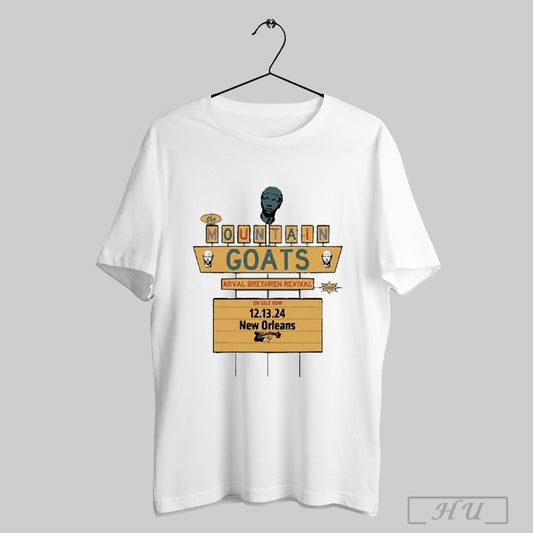 The Mountain Goats Dec 13 2024 Tipitinas In New Orleans La T Shirt