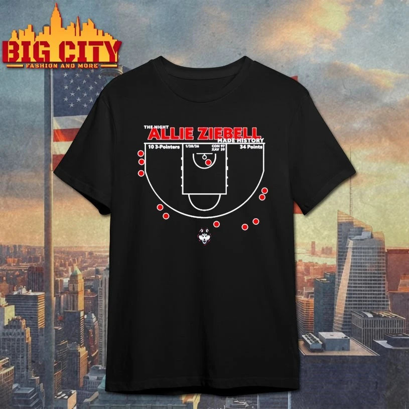 The Night Allie Ziebell Made History Basketball t-shirt