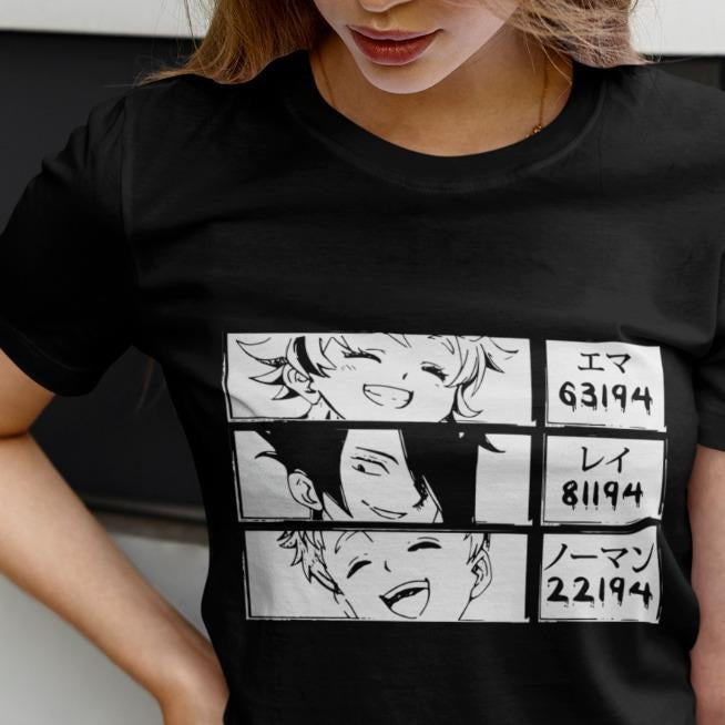 The Promised Neverland Anime T-Shirt S-4XL,Emma, Ray,Norman,Anime,Manga UNISEX T-Shirt S-4XL