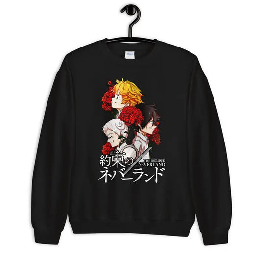The Promised Neverland Sweatshirt, Emma, Ray, Norman, Yakusoku,anime, Unisex T-Shirts, Hoodie | InkThreadWorks.com