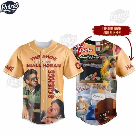 The Show Live On Tour Niall Horan Custom Baseball Jersey - Padres Jersey Oasis: Elevate Your Baseball Style Game