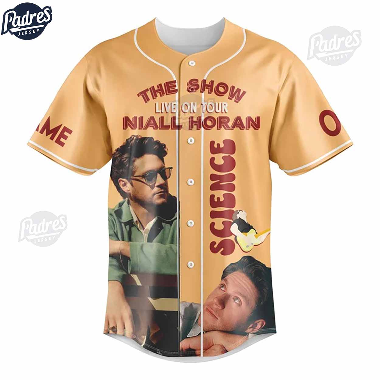 The Show Live On Tour Niall Horan Custom Baseball Jersey - Padres Jersey Oasis: Elevate Your Baseball Style Game