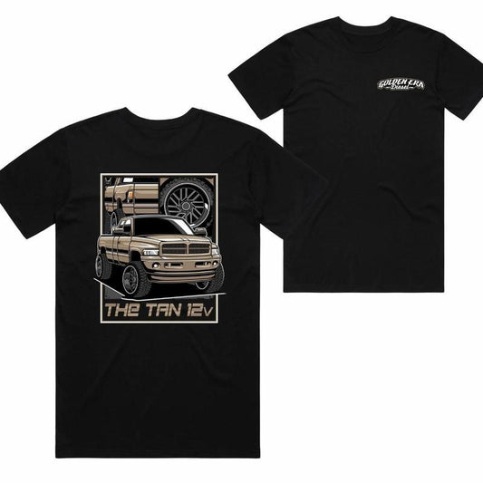 The Tan 12v Tee - Graphic Truck Enthusiasts Stylish Car Merch For Automotive Enthusiasts