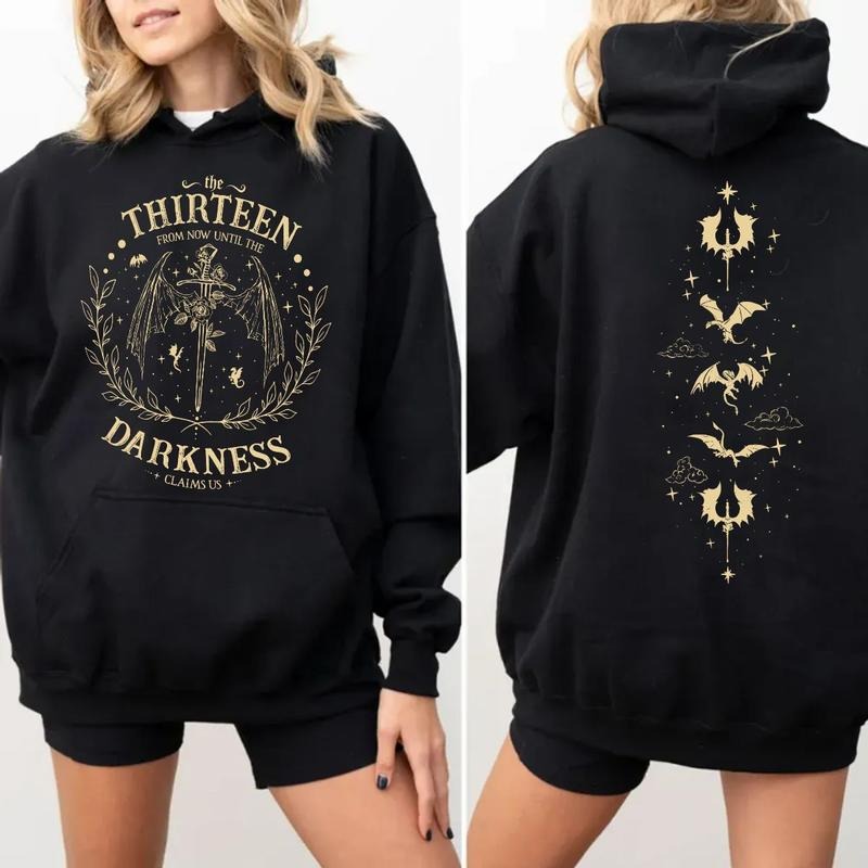 The Thirteen Throne Of Glass Double Sides Shirt, Sjm Merch, From Now Until The Darkness Claims Us Shirt, We Are The Thirteen, Bookish Gift Pullover Tee