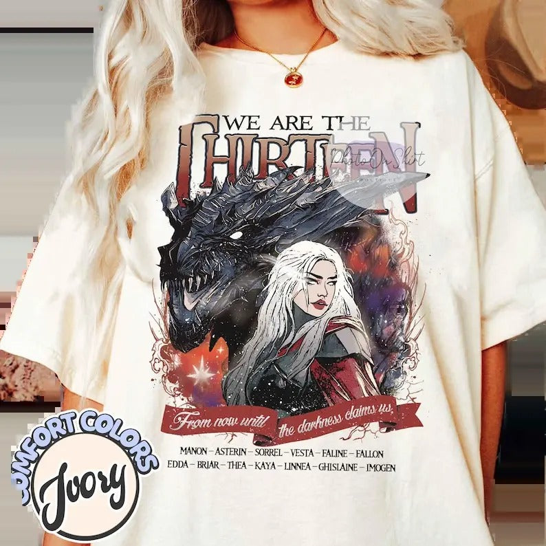 The Thirteen Throne of Glass Shirt,From Now Until the Darkness Claims Us,Throne of Glass Sjm Merch,We Are the...
