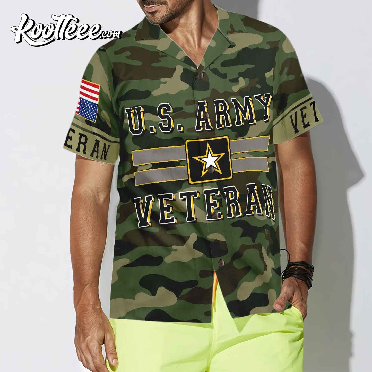 The US Army Veteran Hawaiian Shirt
