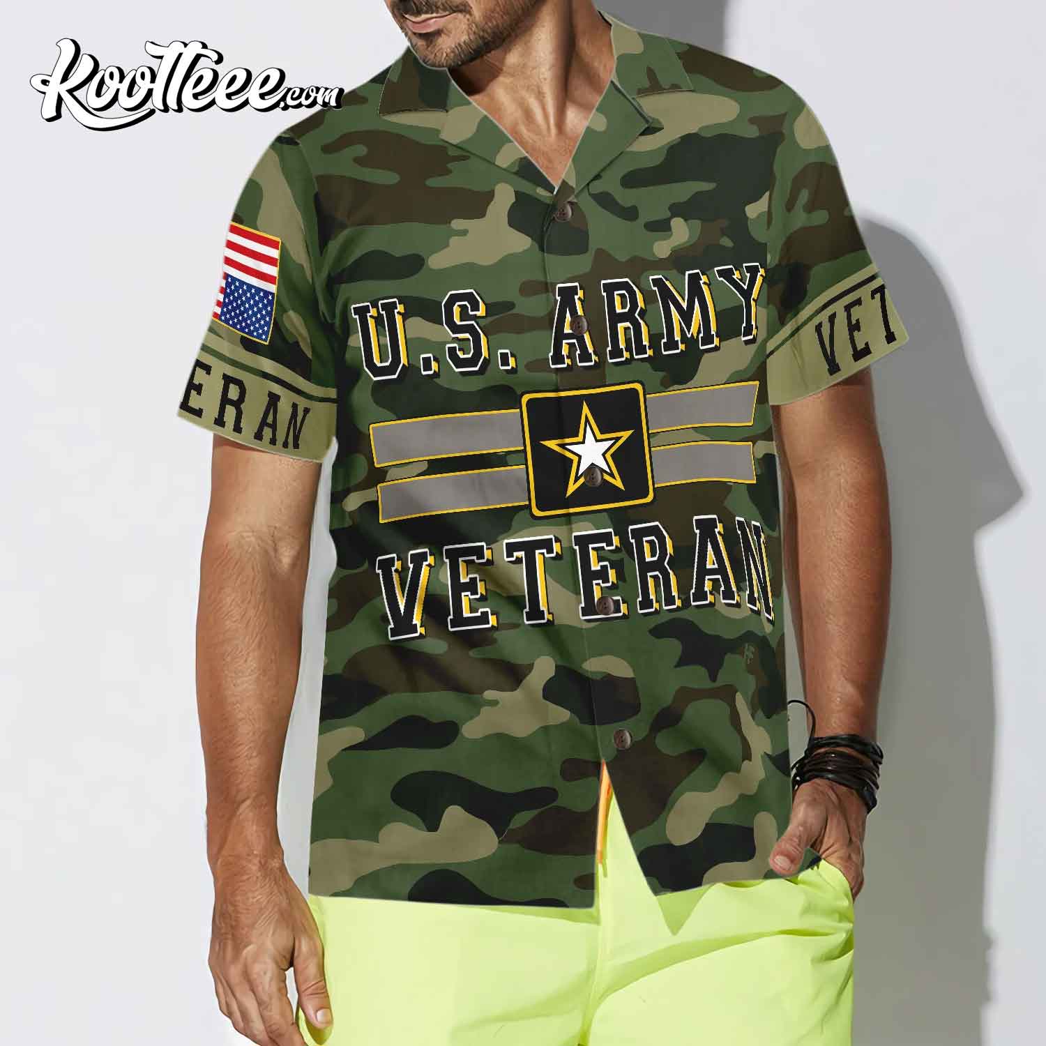 The US Army Veteran Hawaiian Shirt