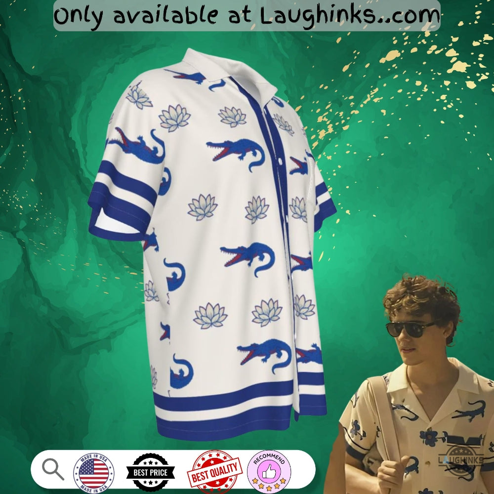 The White Lotus S03 Lochlan Ratliff Crocodiles Full Printed Hawaiian Shirt