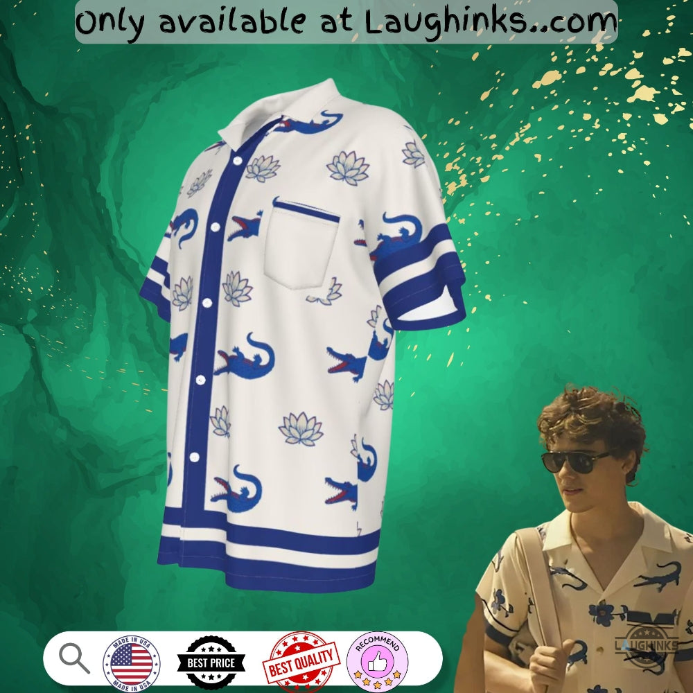 The White Lotus S03 Lochlan Ratliff Crocodiles Full Printed Hawaiian Shirt
