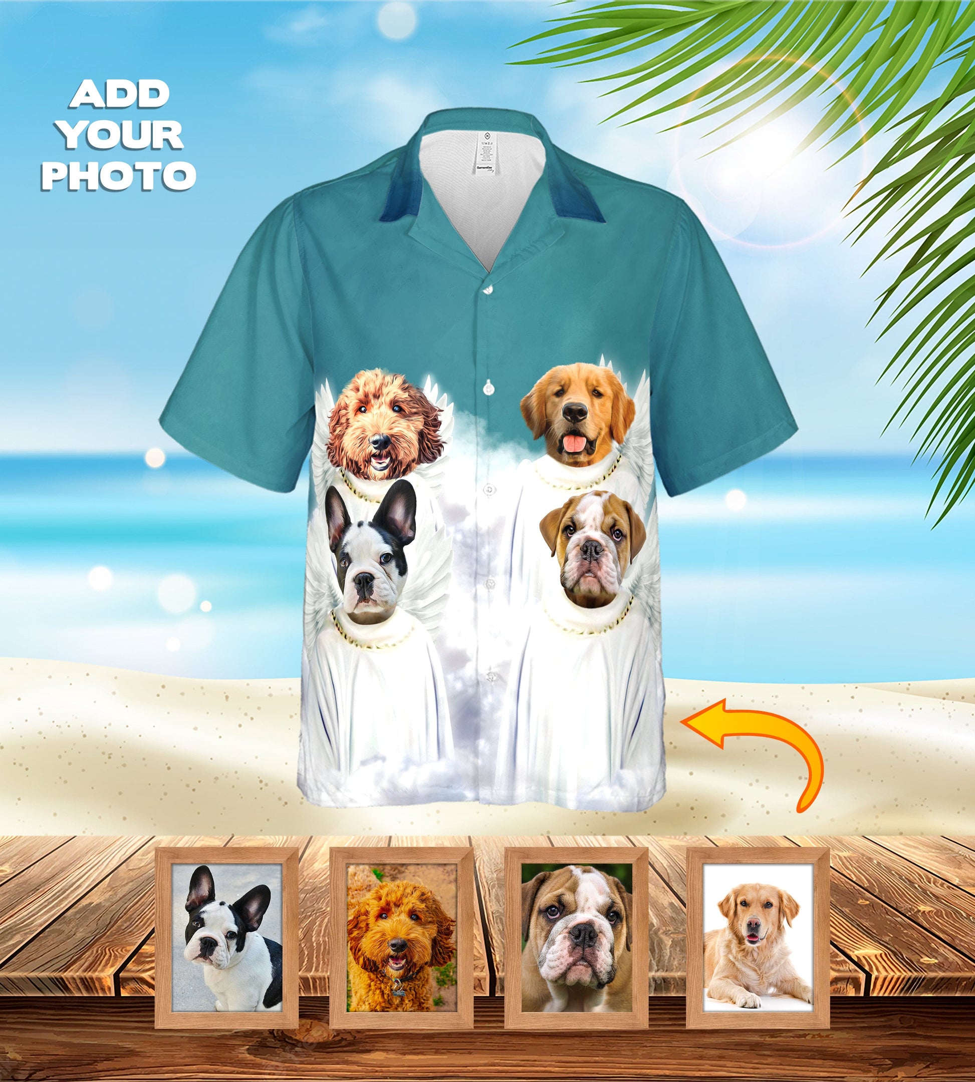 Custom Hawaiian Shirt (The Angel(s): 1 - 4 Pet)