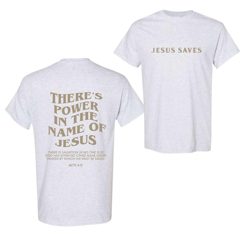 There's Power In The Name of Jesus Hoodie, Bible Verse Sweatshirt For Men, Faith Based Shirt, Inspirational Tee, Gift For...