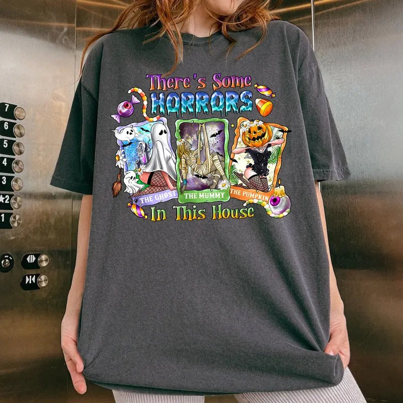 There's S0me Horr0rs In This House Shirt FUNNY DANCE, Halloween Shirt