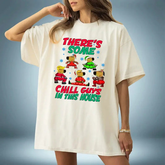 Theres Some Chill Guys In This House Shirt, Christmas Vacation, Funny Xmas Holiday Tee Sweater Hoodie, Vintage Gift For...
