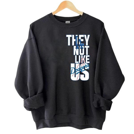 They Not Like Us LA Baseball Sweatshirt, LA Baseball Fan Crewneck, Unisex Game Day Apparel, Los Angeles Sports Team Gift,...