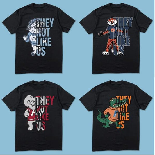 They Not Like Us Mascot T-Shirt, Vintage College Football Fan Tee, Game Day Streetwear Shirt, Trendy Sports Graphic Tee for Men Women, Gift for Fans