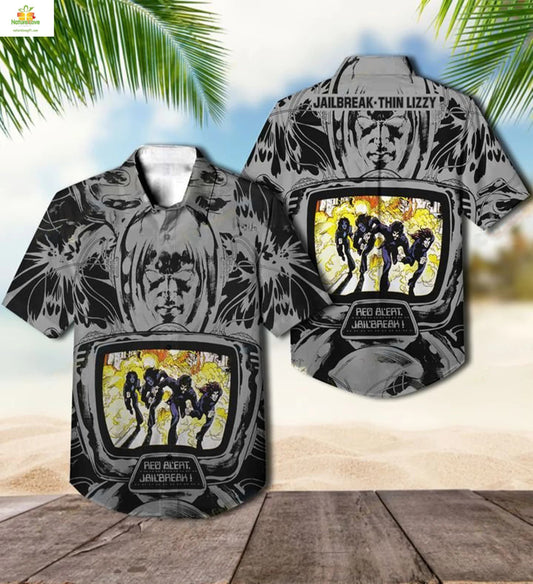 Thin Lizzy Music Hawaiian Shirt Vintage Unisex Hawaiian Shirt