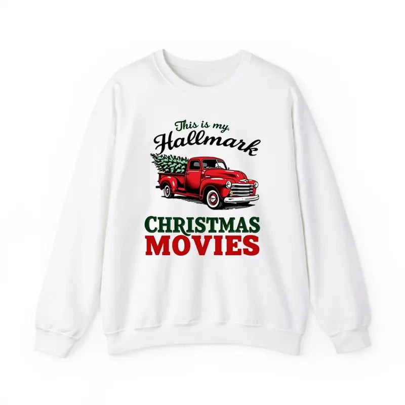 This Is My Movie Watching T-Shirt Christmas Cinema Graphic Crewneck Sweatshirt
