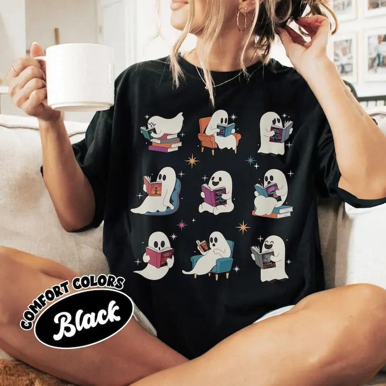 Thr0ne Of Glass Ghost Reading Book  shirt, Tog SJM Halloween Shirt, TOG Fan Gift Hoodie, Sweatshirt | InkThreadWorks.com