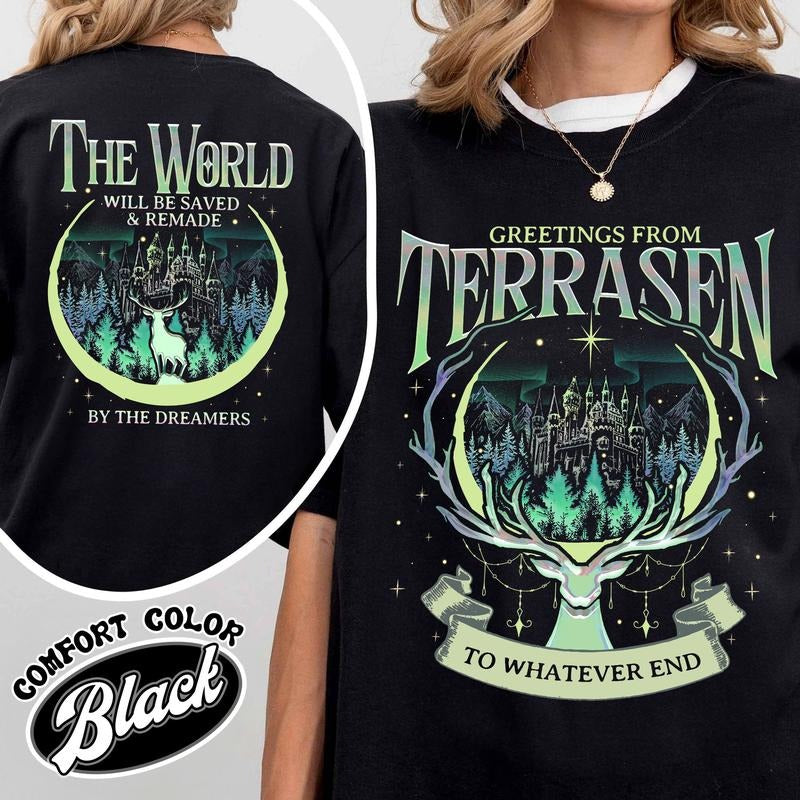 Throne Of Glass Shirt, Sjm Terrasen Shirt, Reading Lover, Book Lover T-shirt,Elirea Crescent City Aelin Galathynius,Tog...
