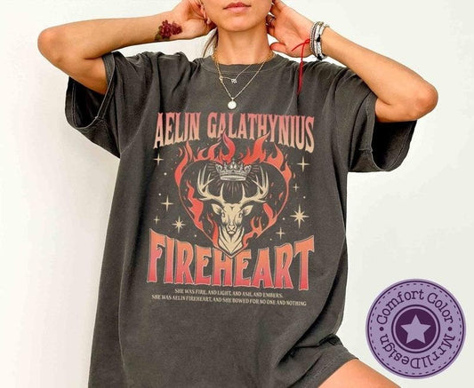 Throne of Glass Fan Shirt, Aelin Galathynius Fireheart Tee, Kingsflame Sweatshirt, Perfect Gift for Book Lovers,...