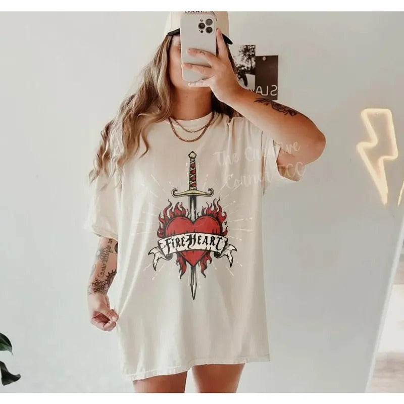 Throne of Glass Fireheart Shirt, Throne Of Glass Tshirt, Terrasen To Whatever End Kingdom Of Ash Shirt, ACOTAR Shirt,...