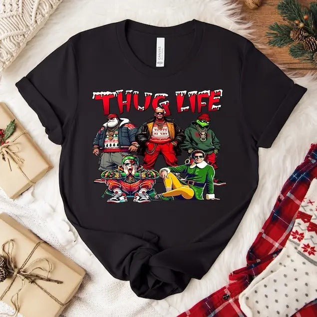 Thug Life Christmas T-shirt, Christmas Shirt, Christmas Movie Shirt, Christmas Friends Tee